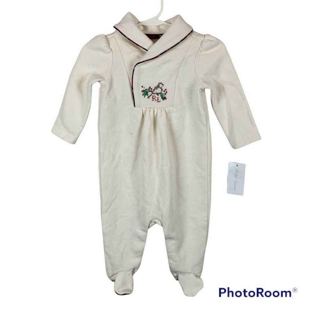 Ralph Lauren Infant Girls Plaid one piece 6 mos NWT